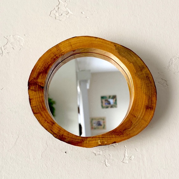 Unique wood framed mirror